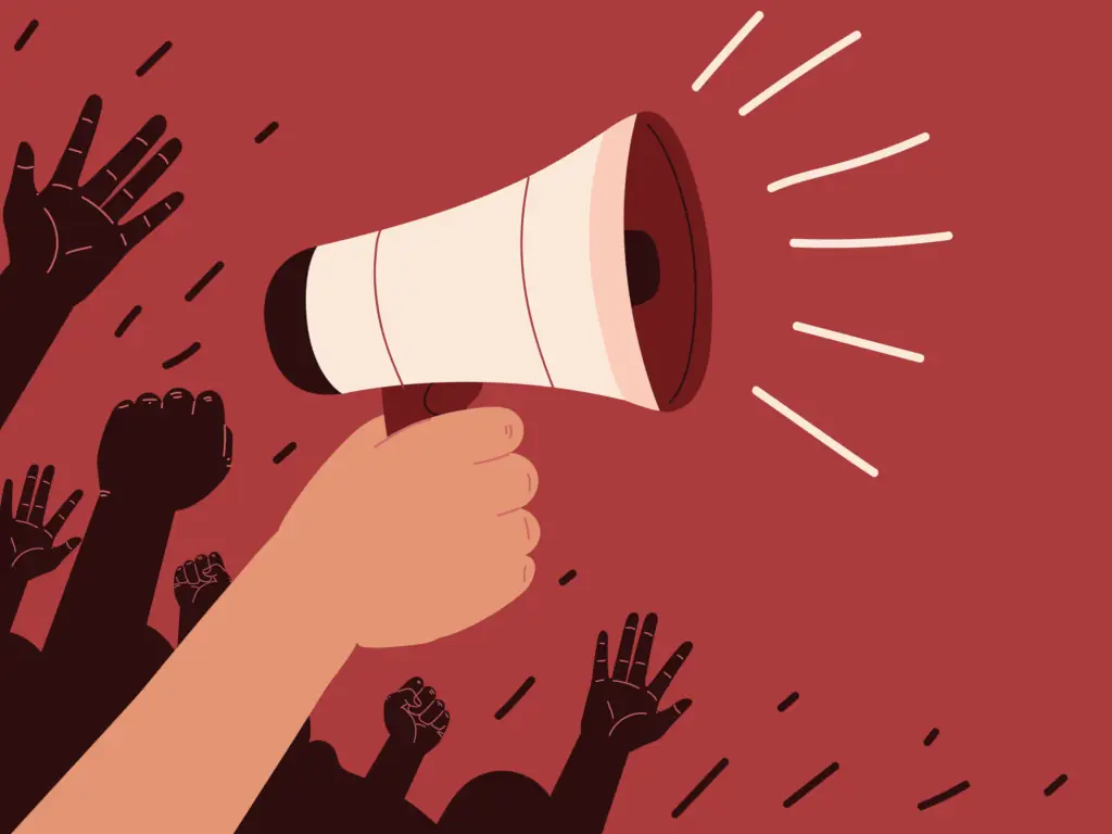 Advocacy Crowd Megaphone